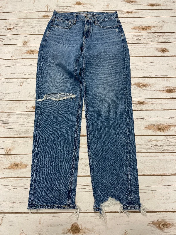 Jeans Straight By American Eagle In Blue Denim, Size: 0 Dapper Women's Bow - adorned
