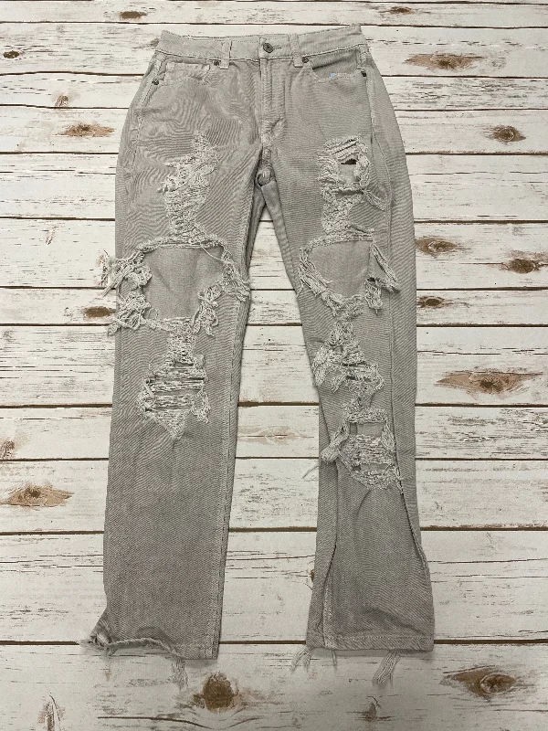 Jeans Skinny By American Eagle In Grey, Size: 2 Geometric