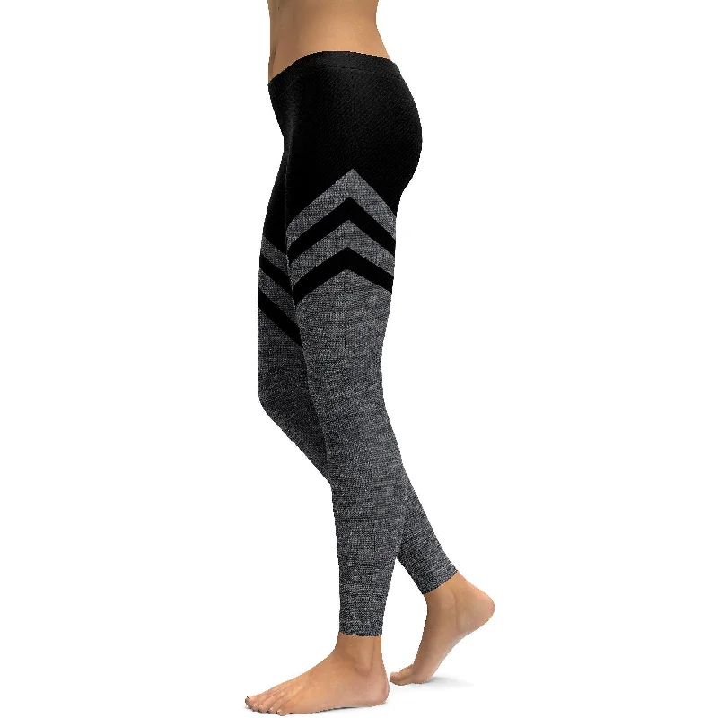 Faux Heathered & Black Stocking Leggings Youthful Women's Anime - inspired
