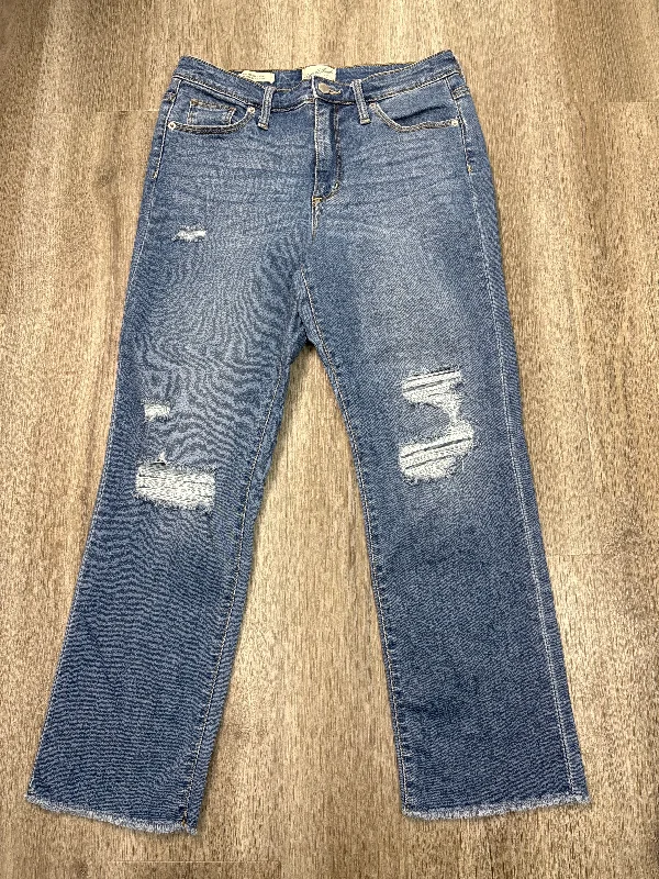 Jeans Straight By Universal Thread In Blue Denim, Size: 8 Dapper Women's 1920S