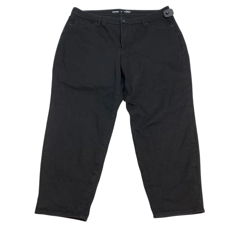 Jeans Straight By Old Navy In Black Denim, Size: 20 Athletic Women's 