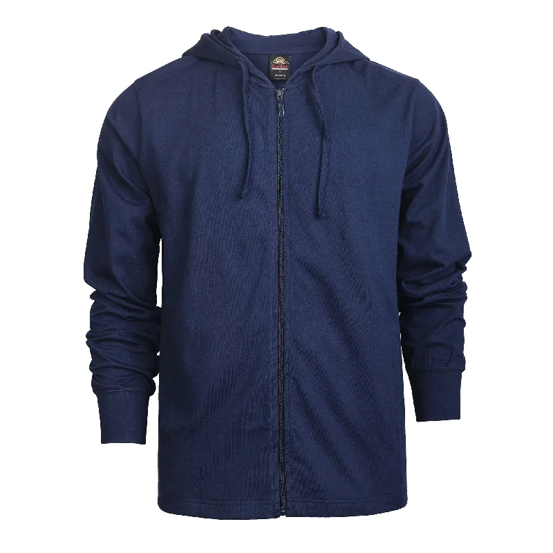 KNOCKER MEN'S COTTON JERSEY HOODIE JACKET (HD4100_NAVY) Bold Women's Statement