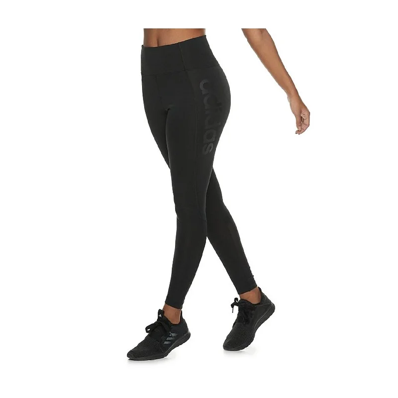 Adidas Womens Logo Compression Athletic Pants, Black, Medium Country