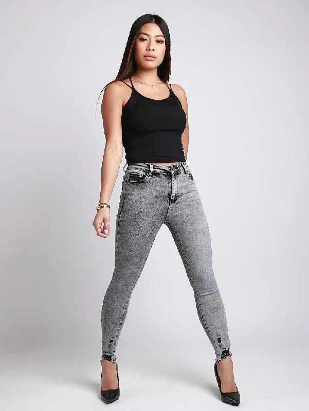 Jeans slim gris push up Sporty Women's Tennis
