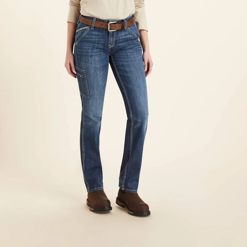 Ariat Ladies FR Perfect Rise DuraLight Stretch Cell Phone Straight Jean Style 10043155 Earthy Women's Hemp - based