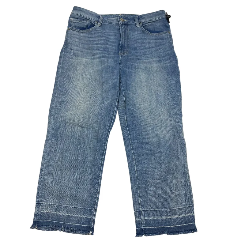 Jeans Straight By Chicos In Blue Denim, Size: 8 Bold Women's Animal Print