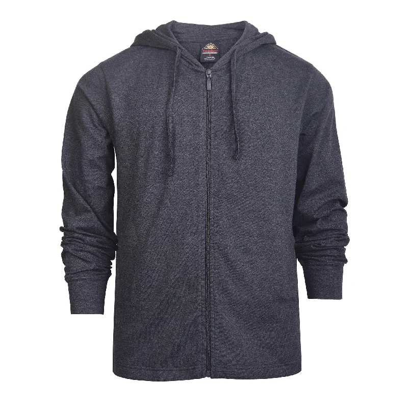 KNOCKER MEN'S COTTON JERSEY HOODIE JACKET (HD4100_CHA.H) Refined Women's 