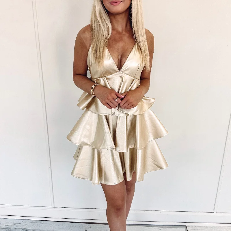 Tessa Dress - Gold Relaxed Women's 