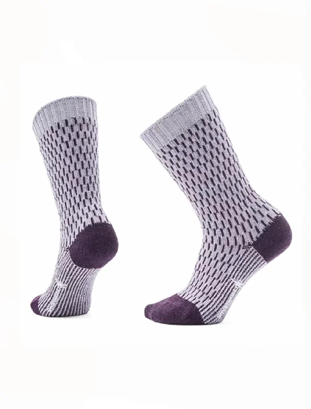 Everyday Cozy DigiTick Crew Sock, Purple Eclipse Unique Women's Upcycled