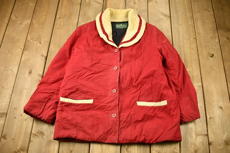 Vintage 1940s  Shawl Collar White Stag Button Up Jacket Sustainable Organic
