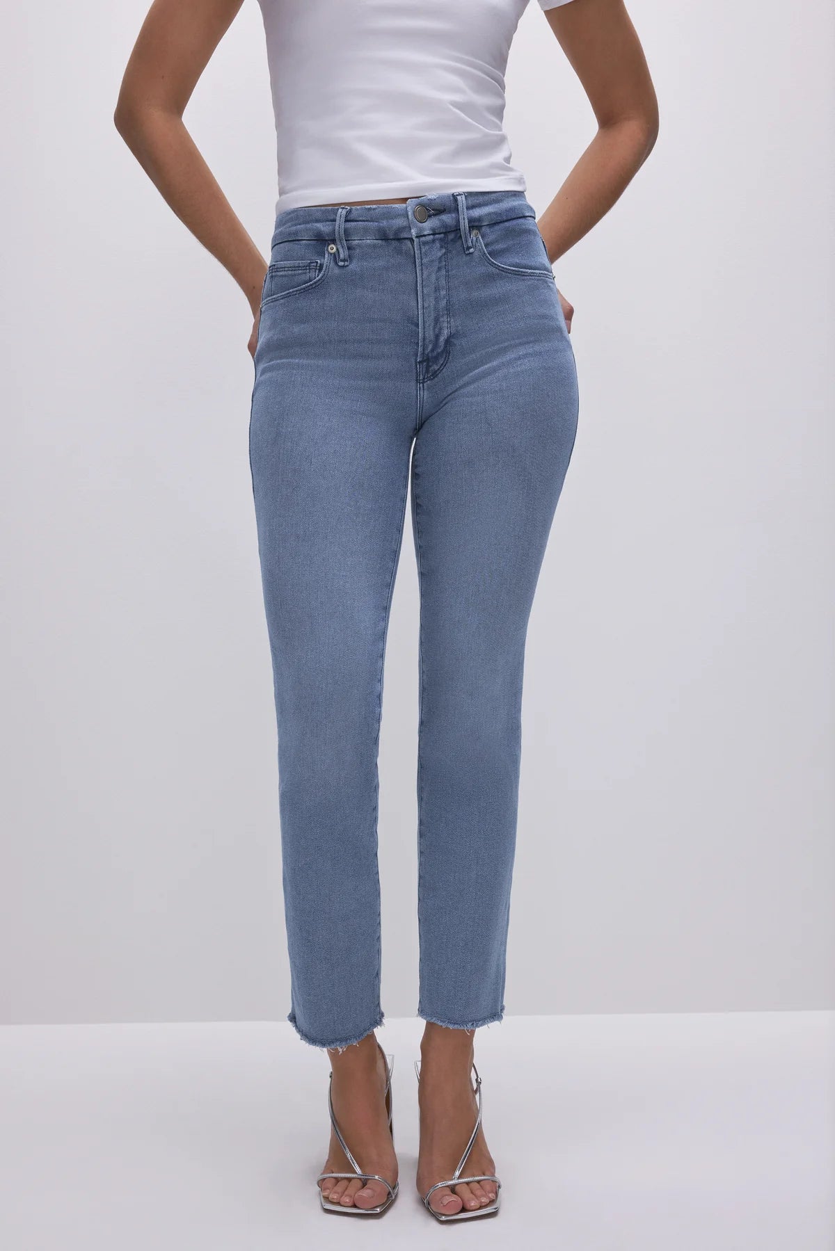 GOOD AMERICAN SPLIT POCKET DENIM Feminine Women's Style 