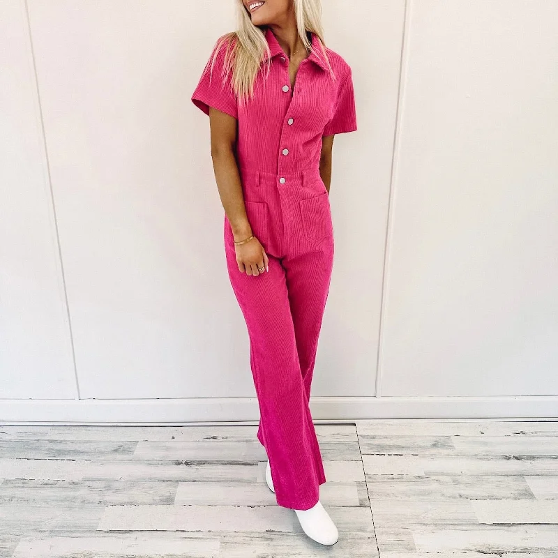 Ciara Cord Jumpsuit European