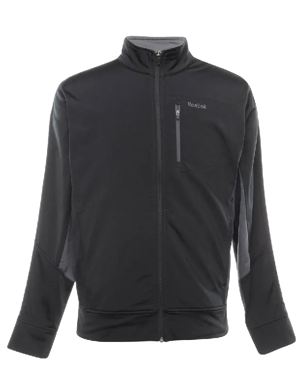 Reebok Black Track Top - M Feminine Women's Style 