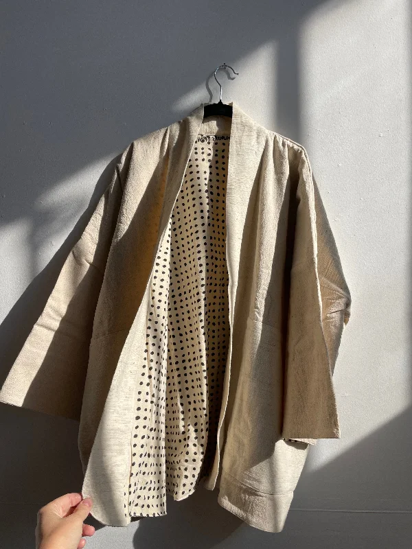 White Coat Inside Dots Modern Women's Tech