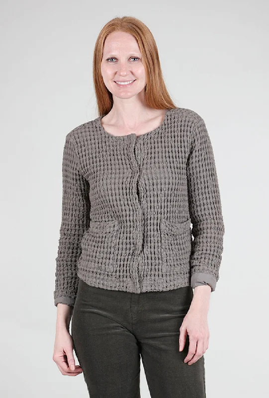 Mododoc Waffle Boxy Jacket, Onyx Modern Women's Tech