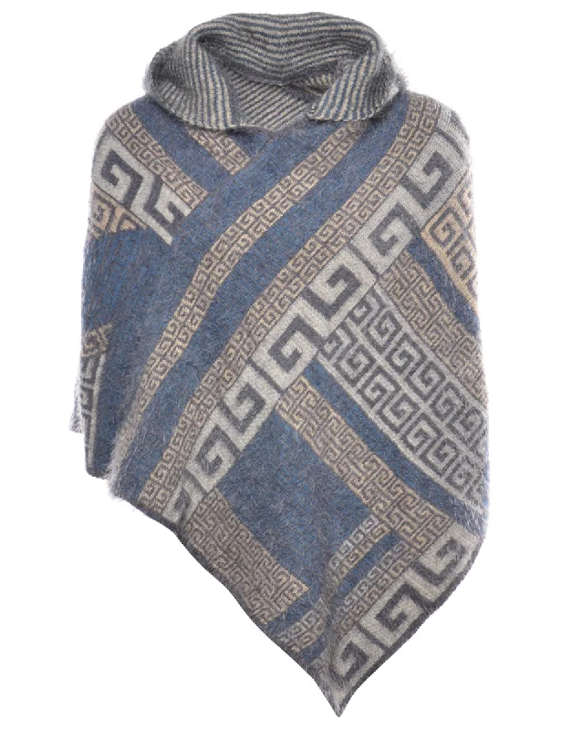 Geometric Print Cape - XS Sophisticated Women's Tailored