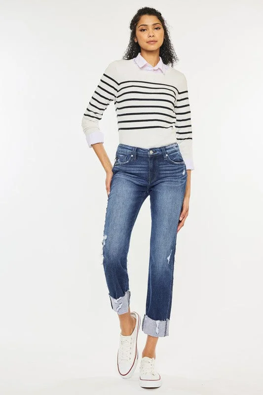 KENZIE MID RISE SLIM STRAIGHT Compression