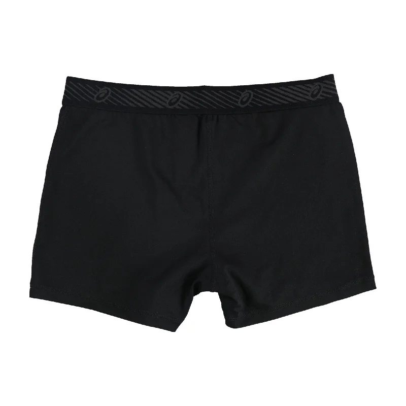ASICS Womens Solid 3in Logo Athletic Workout Shorts, Black, Medium Elegant Women's 