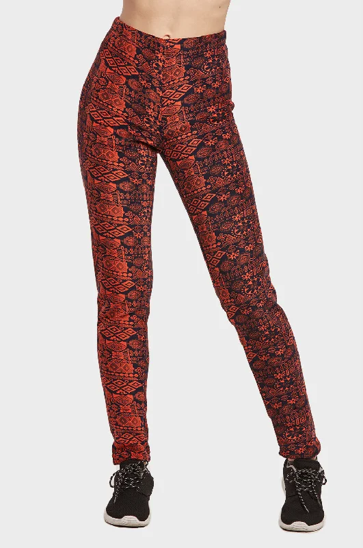 SOFRA LADIES POLAR FLEECE LEGGING (WP6001_NV-LT.BR) Youthful Women's Pop