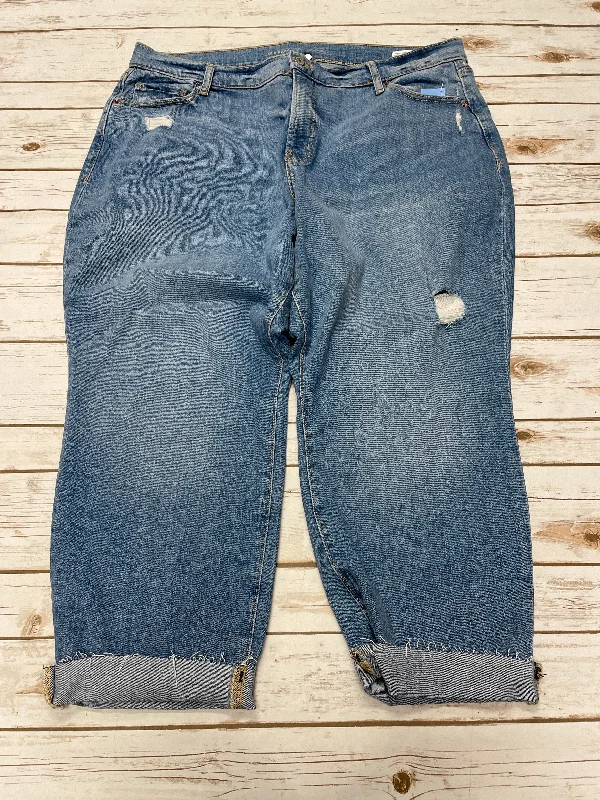 Jeans Straight By Old Navy In Blue Denim, Size: 22 Hip Women's Urban