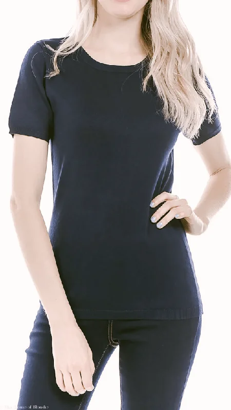 Clara Scoop Neck Short Sleeve Knit Sweater (4 Colorways) performance