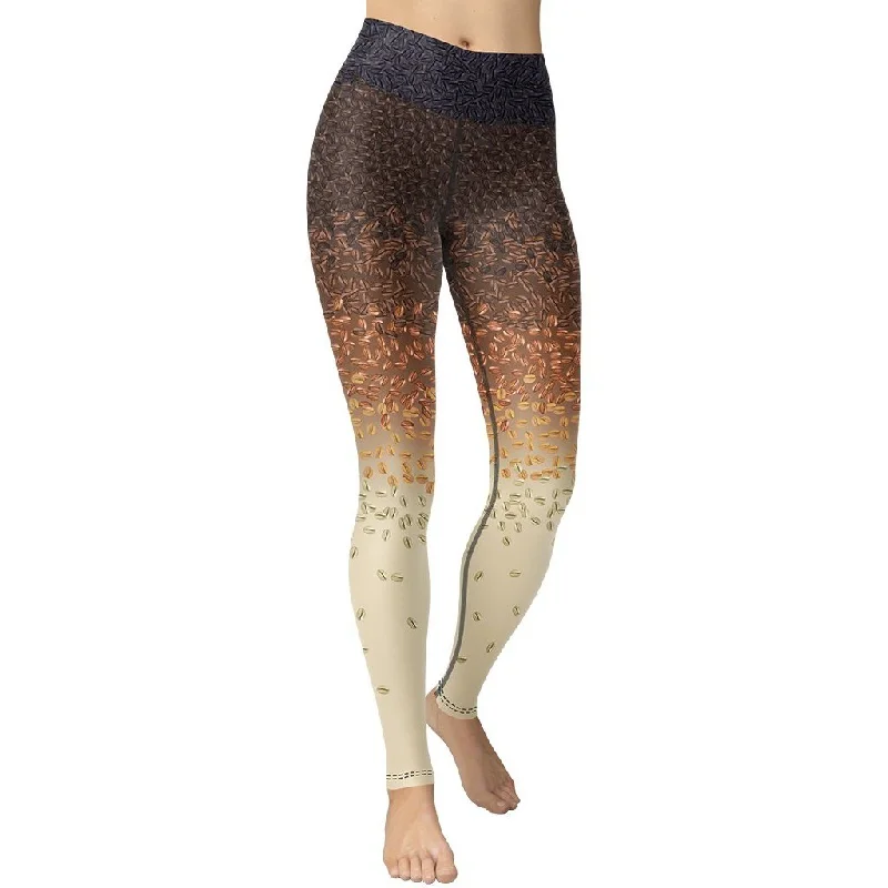 Ombre Coffee Beans Yoga Leggings Country