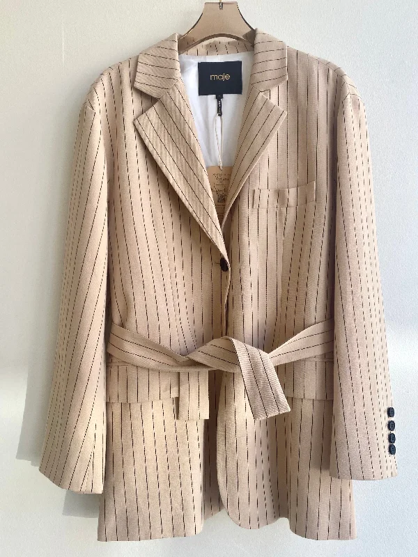 Maje | Sand Pinstripe Blazer (Vintage) performance