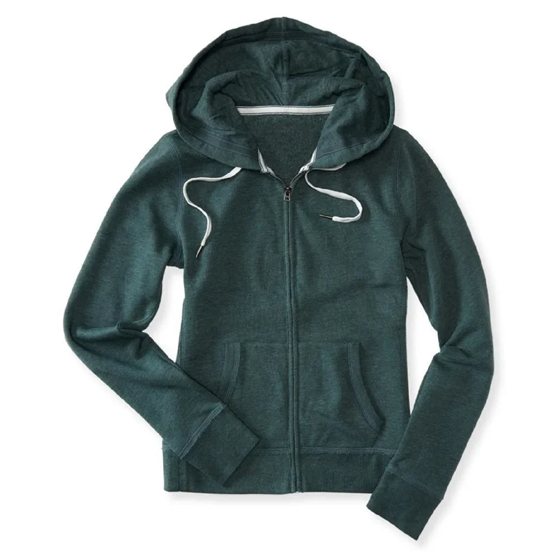 Aeropostale Womens Solid Fleece Hoodie Sweatshirt, Green, X-Small Sophisticated Women's 