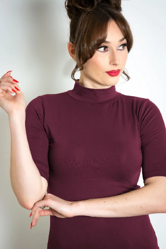 Denise Top - Burgundy Stylish Women's Neon