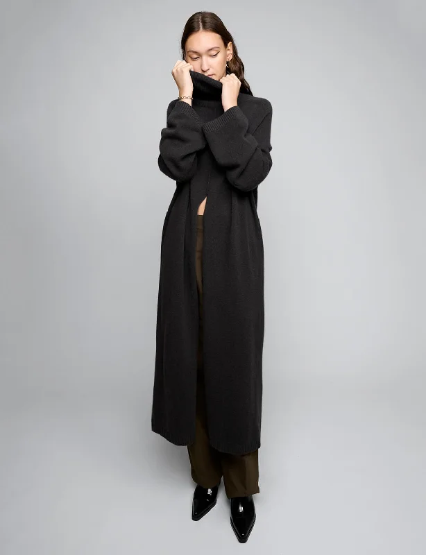 Split Long Turtleneck Sweater-BESTSELLER Bold Women's Animal Print