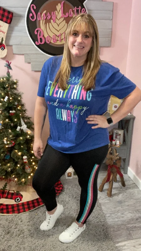 Rainbow Stripe Leggings (Black) Sustainable Organic