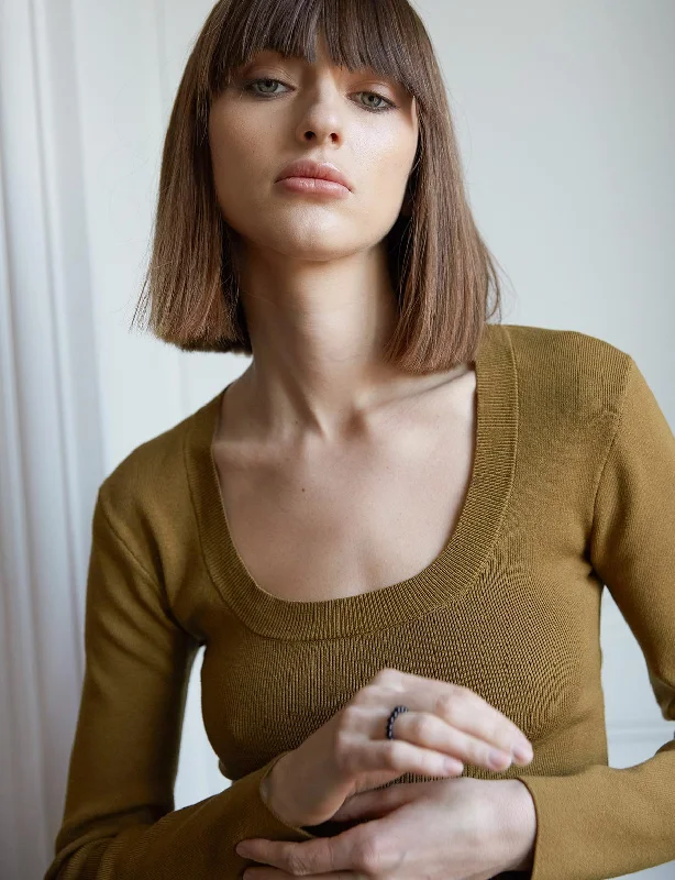 Chai Scoop Knit Top Monochromatic All - in - one