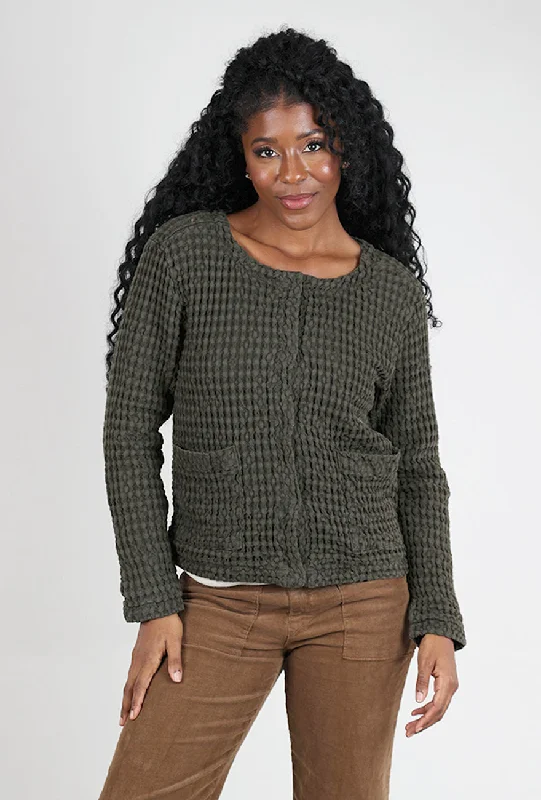 Waffle Boxy Jacket Everglade, Everglade Bold Women's Animal Print