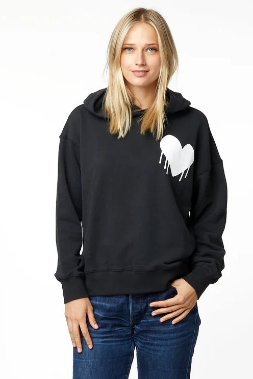 Kerri Rosenthal Boyfriend Drippy Heart Hoodie Youthful Women's Pop