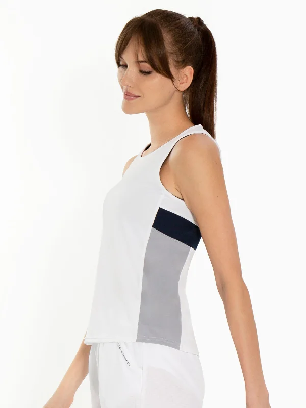 Blaire Tank - White/Midnight Pearl Cozy Women's Winter