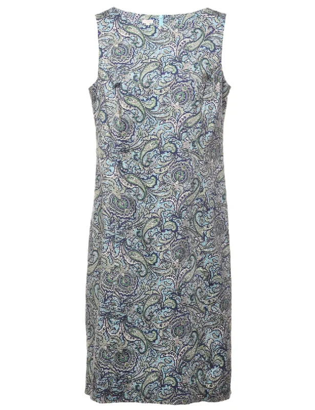 Paisley Print Sleeveless Dress - M Trendy Women's 