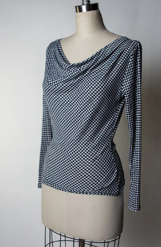 Daphne Top - Mini Houndstooth Youthful Women's Pop