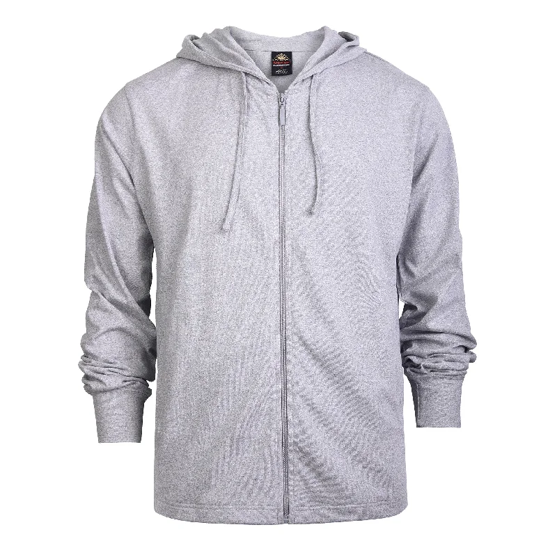 KNOCKER MEN'S COTTON JERSEY HOODIE JACKET (HD4100_H.GRY) Relaxed Women's 