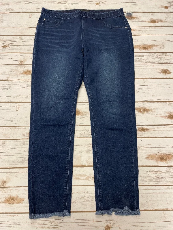 Jeans Jeggings By Cme In Blue Denim, Size: L Geometric