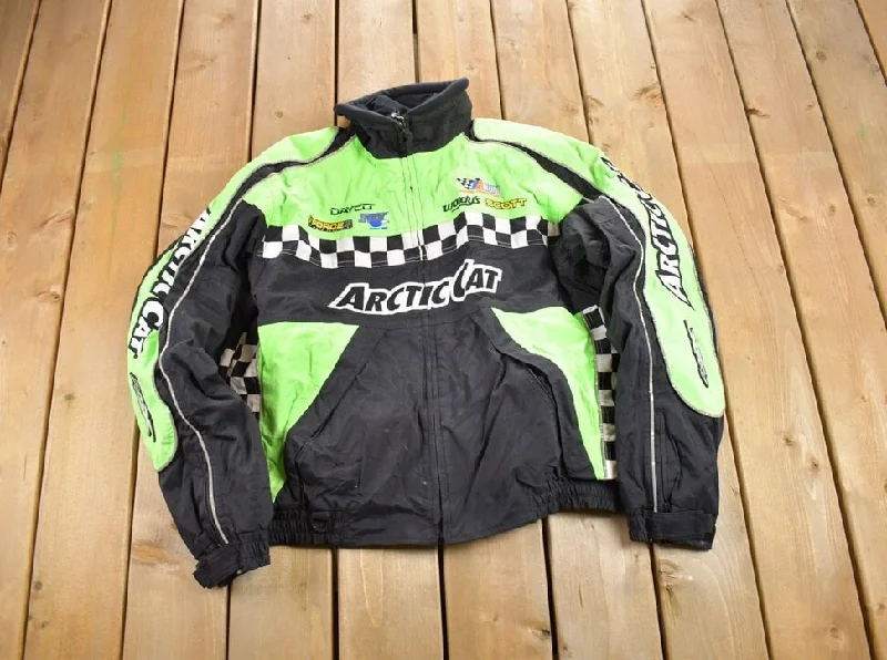 Vintage 1990s Arctic Cat Racing Jacket Polished Women's Silk