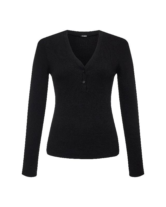 Baby Thermal V Neck Henley French