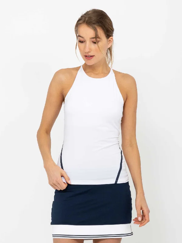 Spin Active Tennis Tank - White/Midnight Contemporary 