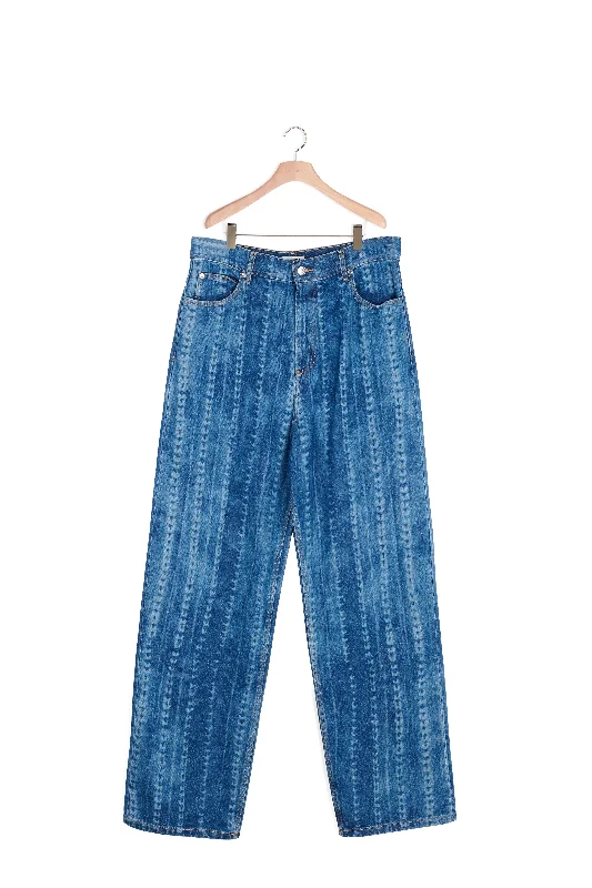 Jean à motifs délavés French