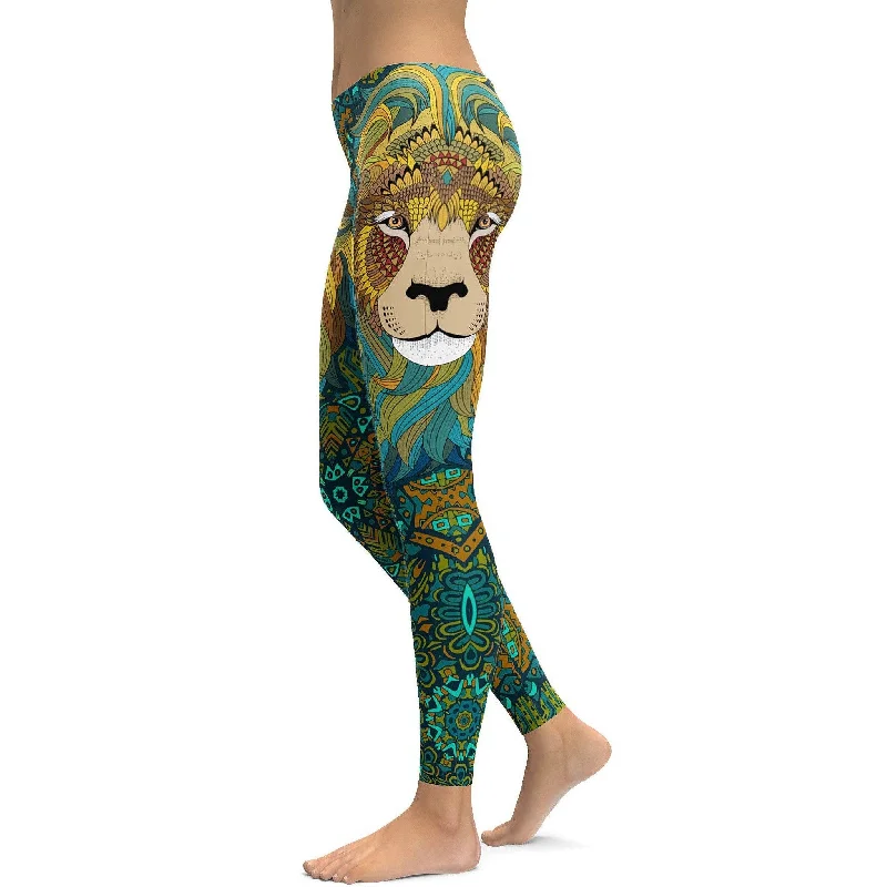 Lion Leggings Practical Women's Quick - dry