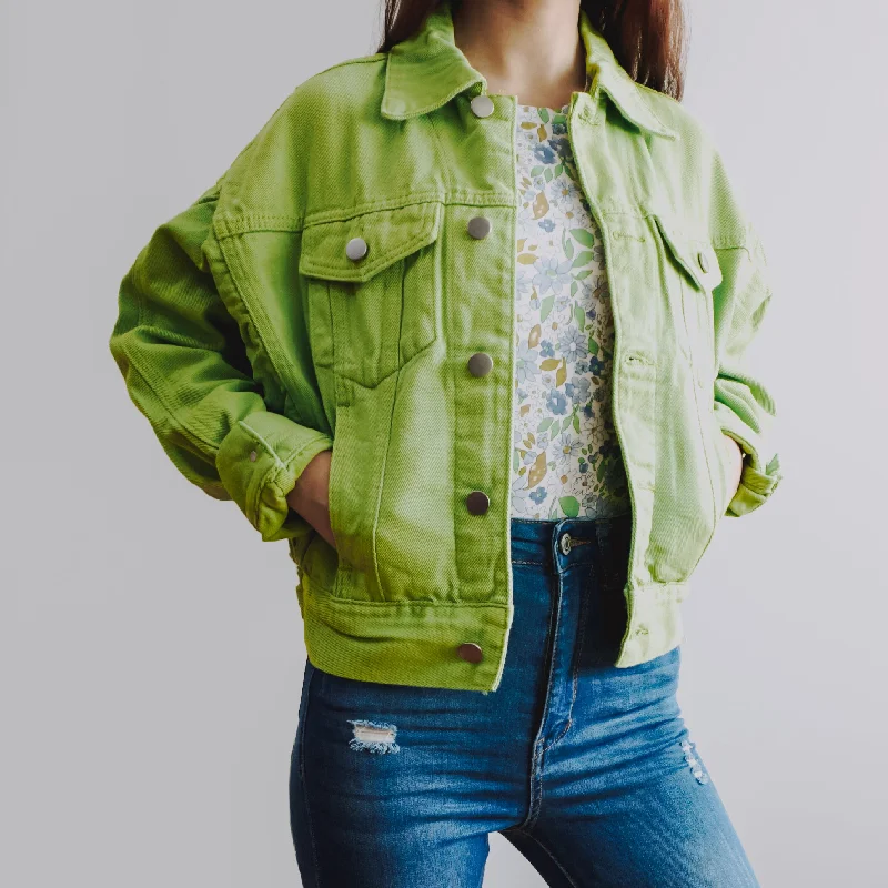 Fruity Denim Jacket (2 Colors) Minimalist Women's Casual