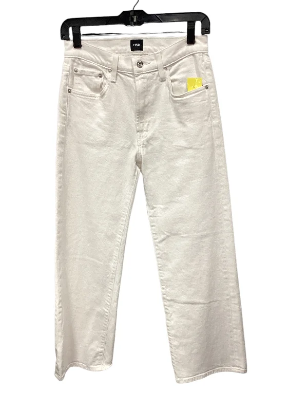 Jeans Straight By Edwin In White Denim, Size: 2 Women