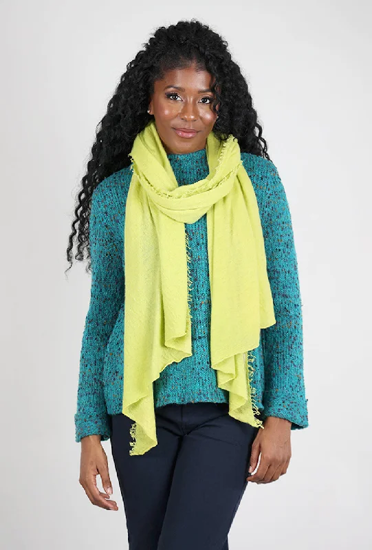 Love Cashmere Scarf, Lime Laid - back Women's Style