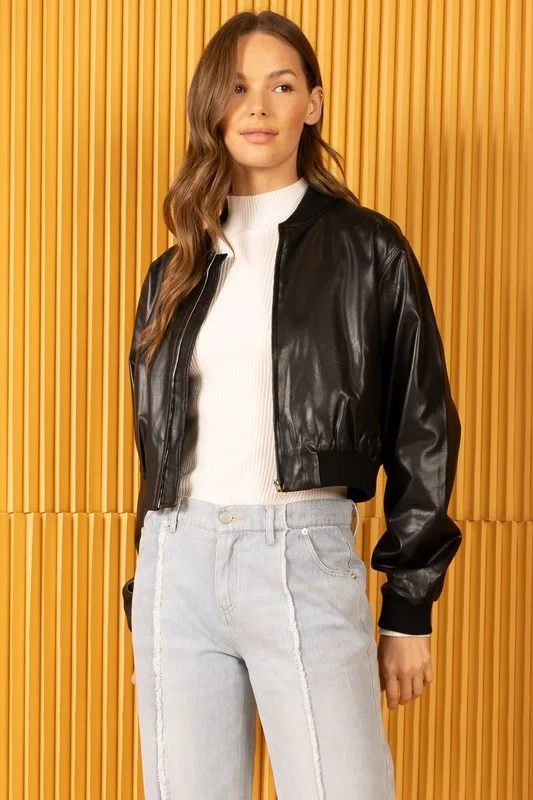 Everyday Chic Bomber Jacket Laid - back Women's Style