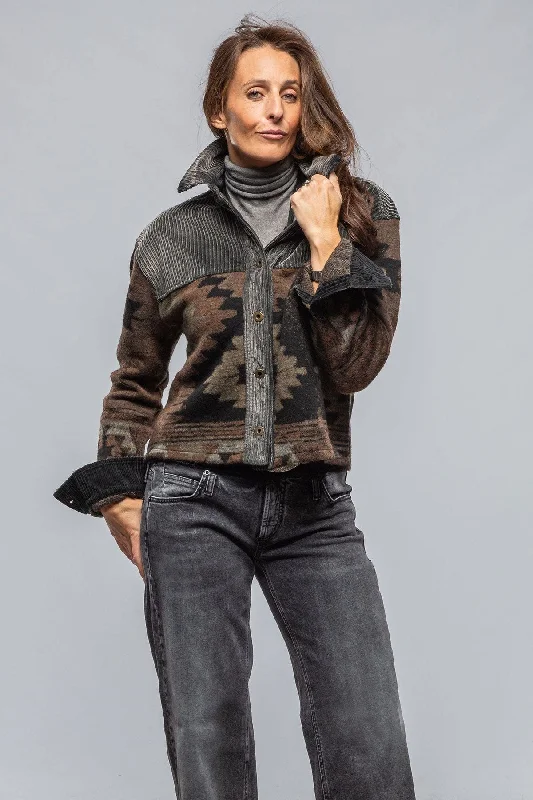 Hickory Blanket Jacket In Charcoal Laid - back Women's Vibe