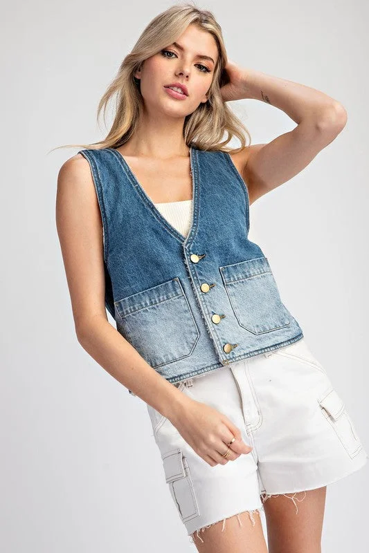 Fall Festivities Mineral Washed Sherpa Vest Refined Women's Hand - crafted